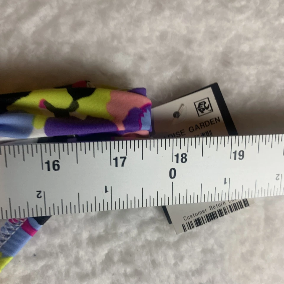 Bar III Bikini Bottom Womens XL Multicolor Floral Paradise Garden Tab-Side S9459 - Image 3 of 4