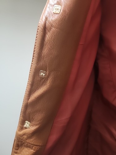 Vintage Mac Mor of Canada Genuine Cabretta Leather Jacket Mens Brown Beige Coat - Picture 8 of 20
