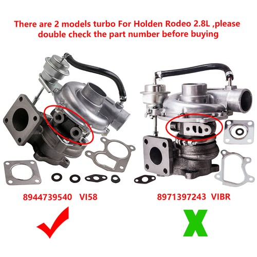 Rhb5 Vi58 Vi87 Turbocharger For Isuzu Trooper 2.8l Td Engine 4jb1t 1987-91 - Foto 16 di 16