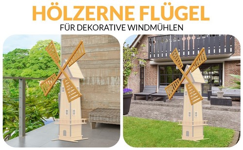 Flügel Windmühle Windrad Mühlenrad Ersatzflügel 5 versch. Spannweiten, 60-120 cm - Bild 45 von 54