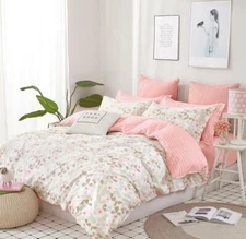Pink Blossom bedding set: 2pc/3pc/5pc duvet cover set or 4pc sheet set all sizes