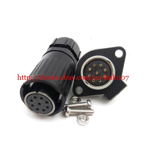 HE20, 9pin Waterproof Connector IP67 High voltage Power Connectors 9pin LED Plug - Picture 1 of 5