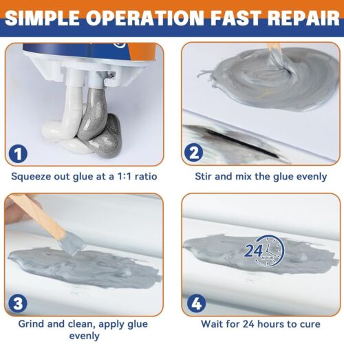 Metal Glue, 2 Pack High Strength Fast Curing Liquid Metal Epoxy Glue, Heat Re... - Picture 4 of 8