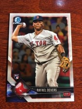 2018 Bowman Chrome #8 Rafael Devers Rookie Card - Red Sox
