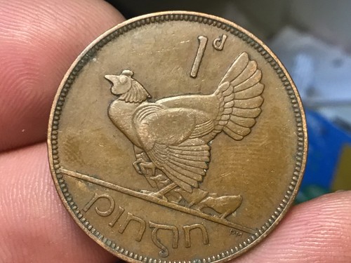 Irlanda 1937 centavo grande 30,9 mm, centavo, buena suerte, centavo grande irlandés, 1 moneda - Imagen 18 de 22