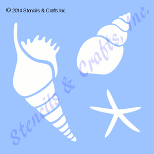 MERMAID STENCIL FISH STARFISH SHELLS NAUTICAL TEMPLATE OCEAN PAINT CRAFT SEA NEW