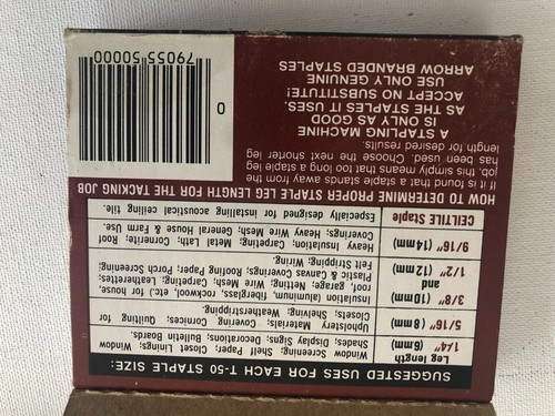 Vintage ARROW Tacker T50 Schwerlast Tacker Made in USA mit unvollständigen Klammern - Bild 6 von 6