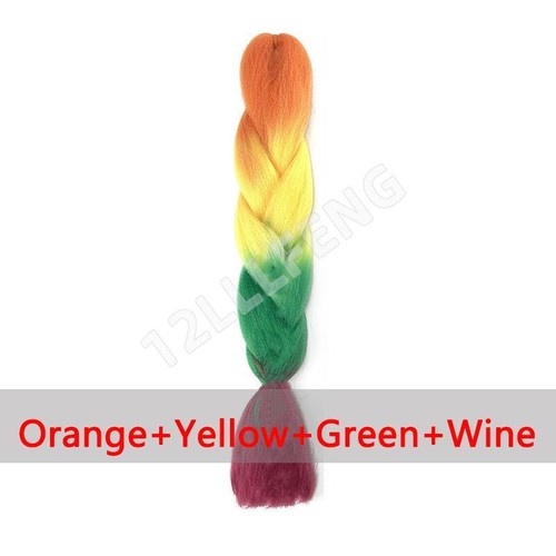 2/3/4/5 Tone Ombre Braiding Hair Extensions Jumbo Braiding Hair Extensions 24" - Picture 67 of 69