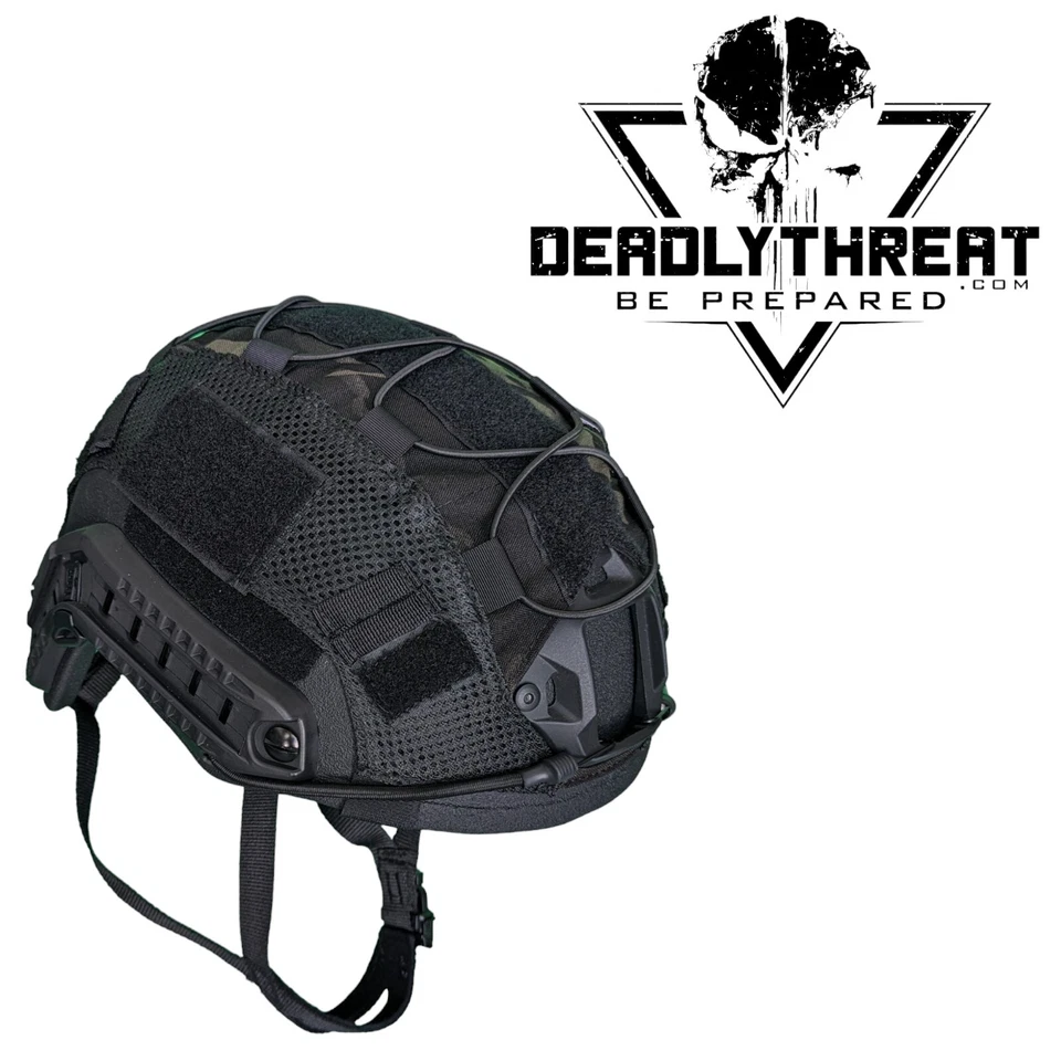 Casco de combate táctico balístico Superlite NIJ IIIA mediano grande con cubierta de camuflaje Foto 4 de 4