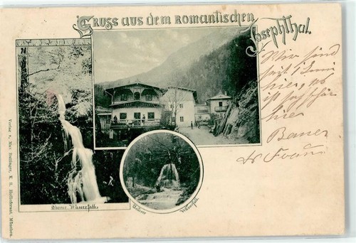 51827345 - 8162 Neuhaus 1899 Wasserfall Gasthaus Josephtal