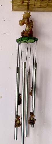 Moose Wind Chime Anthropomorphic Elk Welcome Sign Resin Elk Family Patio Garden - Picture 2 of 11