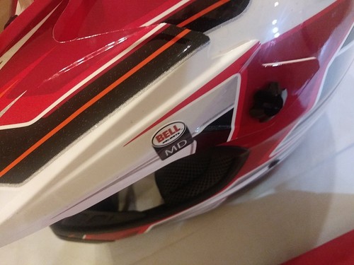 Bell Riding Helmet MX-1 Snell M2010 Red black silver White Graphic sizeM - Picture 11 of 12