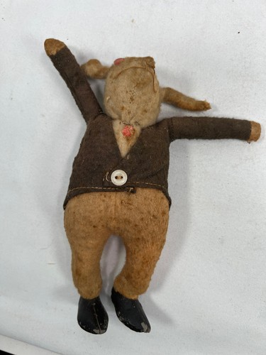 Antique 1900 Straw Stuffed Peter Rabbit animal doll metal feet steiff? mohair - Picture 2 of 17