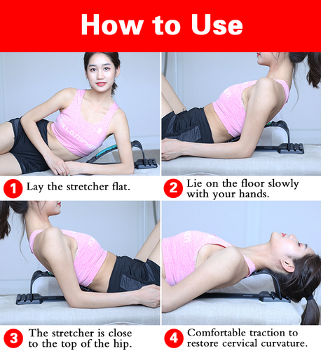 Multi-Level Neck Stretcher, Massage Relaxer Traction Device, Blue - Bild 9 von 9