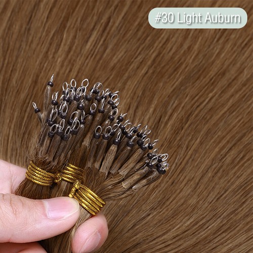 THICK Nano Ring Hair Extensions 100% Remy Human Hair Micro Loop Beads 150G 1G/S - Picture 41 of 69