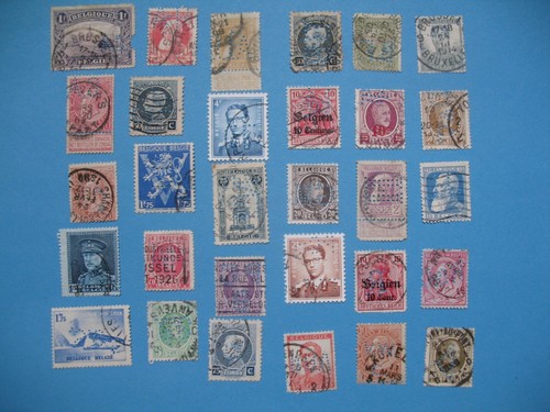 Lot de timbre, Belgique, Belgie timbre perforé, Stamp Perfin, TBE, à Voir - Picture 1 of 2
