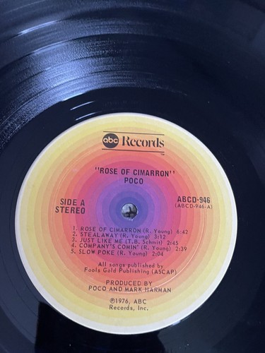 POCO - ROSE OF CIMARRON - 1976 ABC RECORDS ROCK VINYL LP SCHALLPLATTE - Bild 6 von 7