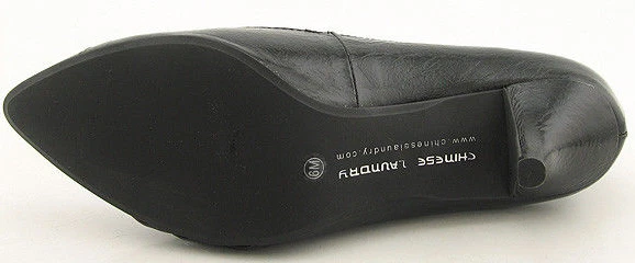 Nuevo CHINESE LAUNDRY Mujer Cuero Negro Tacón Sin Cordones Vestido Zapatos de salón Talla 7.5 M Foto 3 de 3