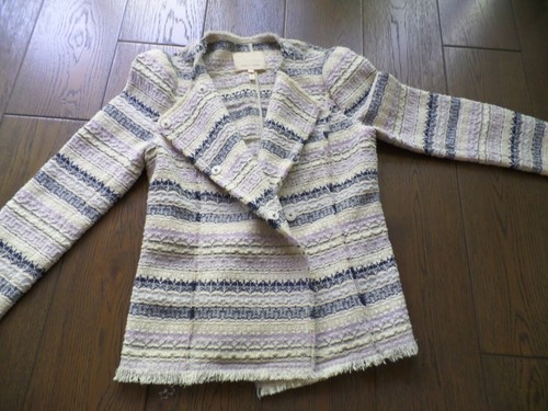 Latest REBECCA TAYLOR multi color  cotton blend tweed looking jacket sz 6, $399! - Picture 2 of 10