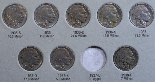 1913-1938 Buffalo Nickels nuevo álbum de carpeta de Harris que falta el 1913S T2 BN14 - Imagen 8 de 9