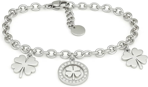 ® Bracciale Donna Stella Cuore Quadrifoglio Albero Della Vita Portafortuna Accia - Foto 9 di 12