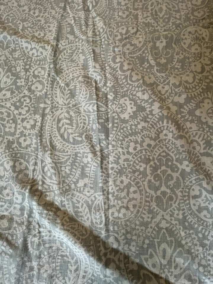 "2 paneles de cortina Tahari azul/verde damasco varilla bolsillo 100 % algodón 93"" x 50""" Foto 4 de 4