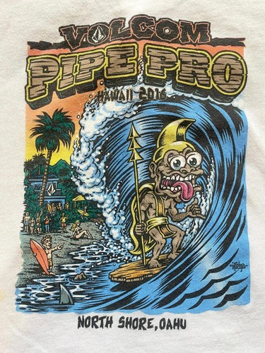 Volcom Shirt Adult Medium Tank Jimbo Phillips Art Pipe Pro Hawaii North Shore - Picture 2 of 11