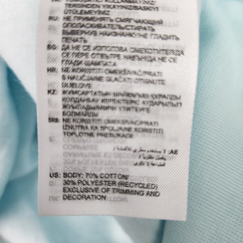 Adidas Damen Grafik Fleece Hoodie Übergröße 2X hellblau Logo Pullover Neu mit Etikett - Bild 14 von 14