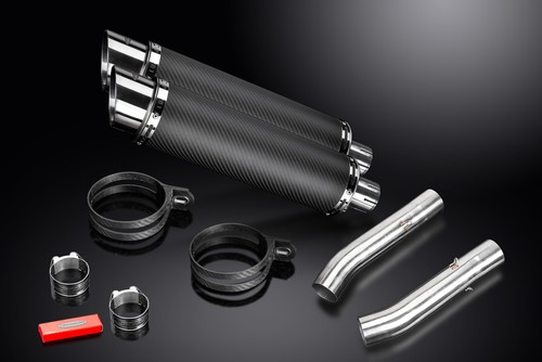 Aprilia Tuono 1000R Factory 06-10 350mm RUND CARBON BSAU SCHALLDÄMPFER AUSPUFFKIT - Bild 3 von 5