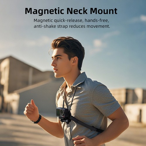Quick Release Neck Mount Base Camera Magnetic Holder for DJI Action 3/Action 2 - Picture 5 of 12