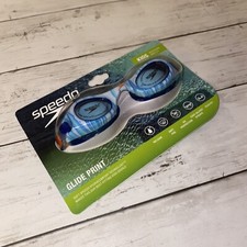 Speedo Kids Glide Print Swim Goggle Age 3-8 Blue Dino Tiger Stripe FAST SHIPPING