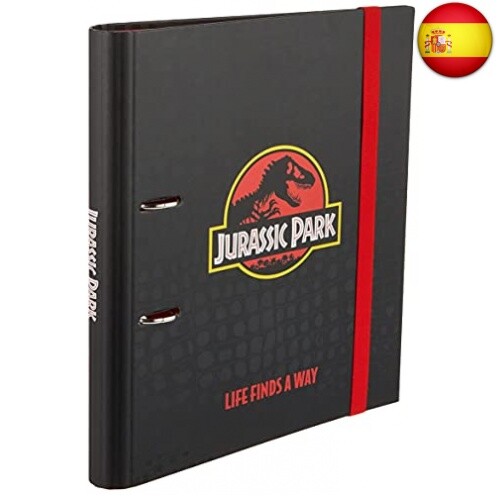 Carpeta 2 anillas troquelada premium Jurassic Park - Archivador A4 - Carpeta