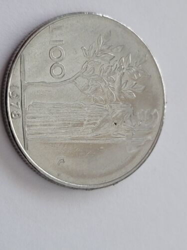 1978 Italy Republic Italiano L100 Lire Stainless Steel Lira - International Coin - Picture 2 of 4