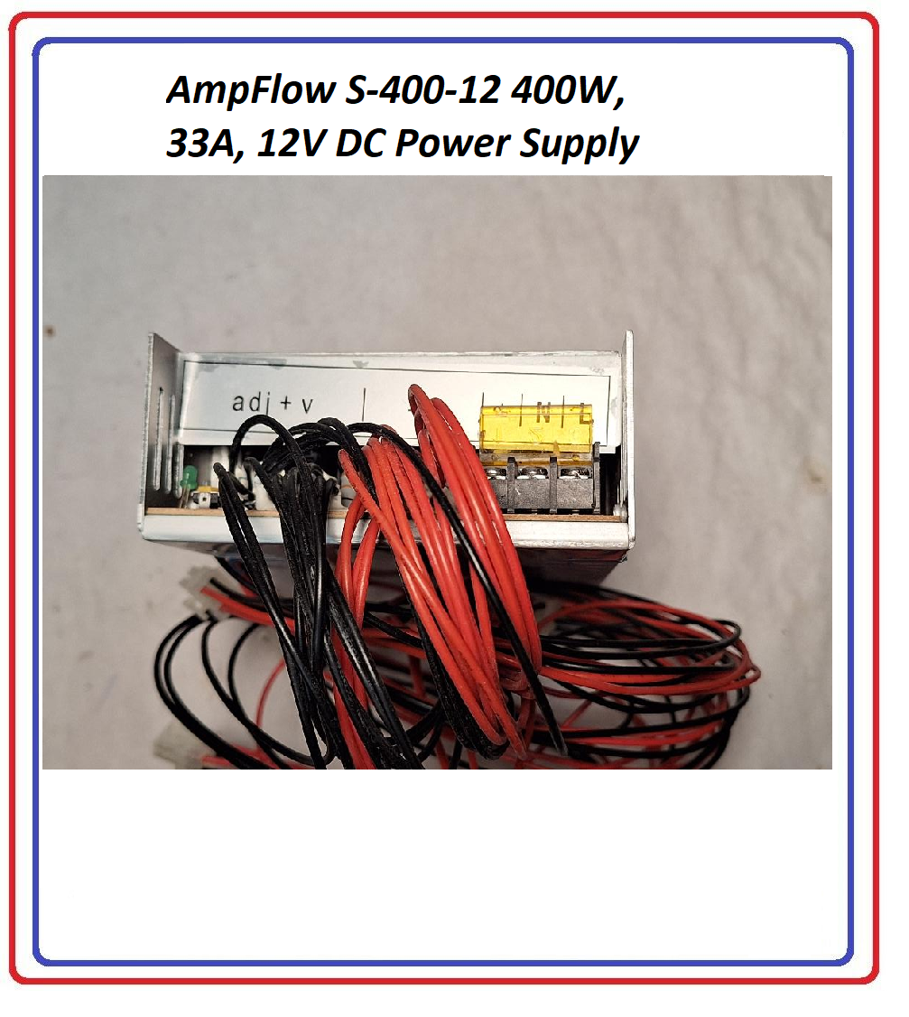 AmpFlow S-400-12 400W, 33A, 12V DC Power Supply pre wired | eBay AmpFlow S-400-12 400W, 33A, 12V DC Power Supply pre wired | eBay
