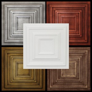 Details About Tin Look Glue Up Ceiling Tiles Made Of Styrofoam 20x20 R33 Lot Of 6 Diff Colors
