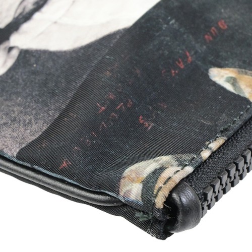 DIOR HOMME Logo Francois Bard Clutch Hand Bag Nylon Leather Black 32KA434 - Picture 8 of 14