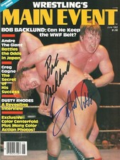AM690 Bob Backlund Valentine  signed Vintage Premiere Wrestling Magazine w/COA