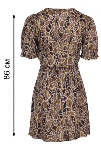 Short dress in leopard print Size 0, 2, 4, 6 US Fashionable NEW High Quality - Picture 3 of 5