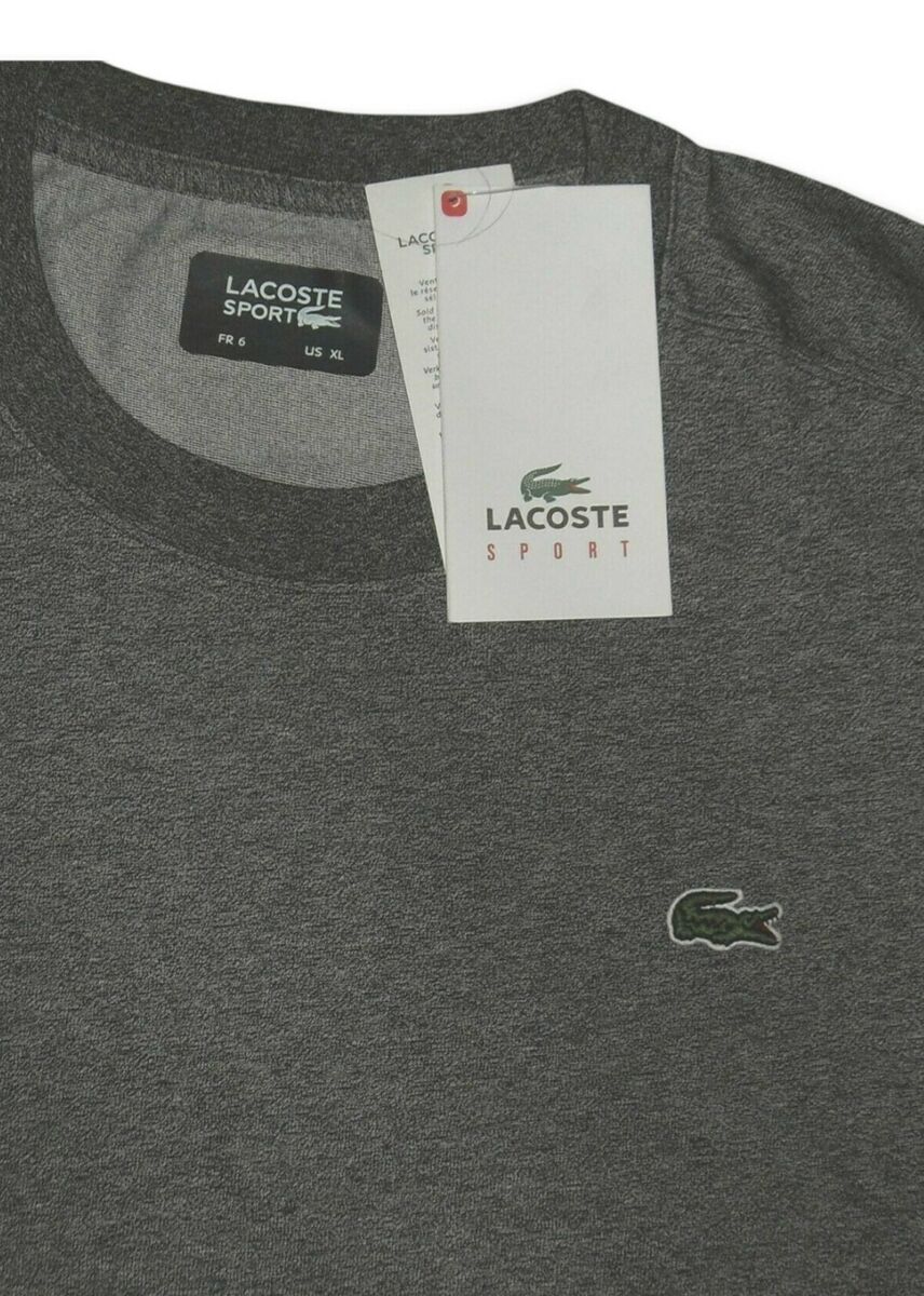 Lacoste Croc Logo Grey Short Sleeve T-Shirt Size (6) UK | eBay