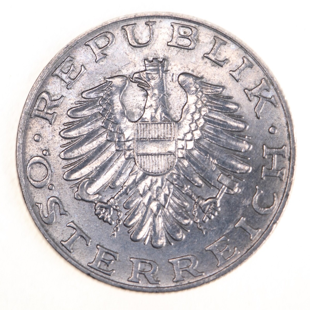 Austria 1975 10 Schilling Copper-Nickel Plated Nickel Coin Good