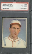 1933 Goudey #209 Adolfo Luque - PSA 4