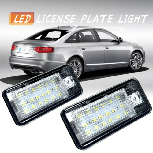 2X LED License Plate Tag Lights Assembly White For Audi RS4 Cabriolet 2006-2008 - Foto 19 di 21