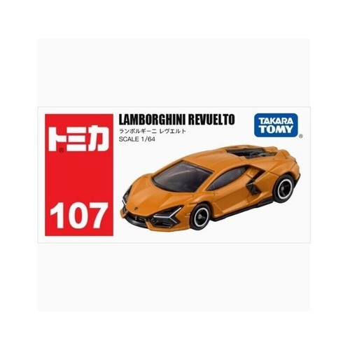 Takara Tomy Tomica No.107 Lamborghini Revuelto Orange Diecast 1/64 Scale - Picture 1 of 6