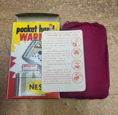 Vintage Nesco Pocket Handwärmer mit Box, Anleitung und Beutel - Brandneu - Bild 7 von 7