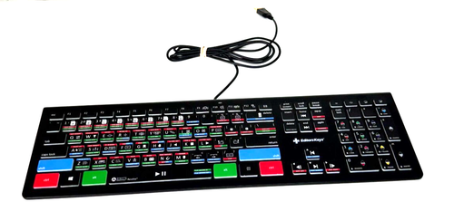 Editors Keys DaVinci Resolve 16 Backlit Keyboard DRBM-BL-WIN-US Windows - Black