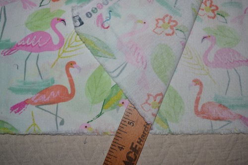 Cotton fabric, floral & flamingo print, 42" x 1.9 yards, preshrunk - Picture 7 of 9