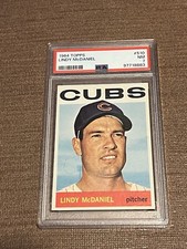 1964 TOPPS #510 LINDY MCDANIEL PSA 7 CHICAGO CUBS NEW SLAB CENTERED!