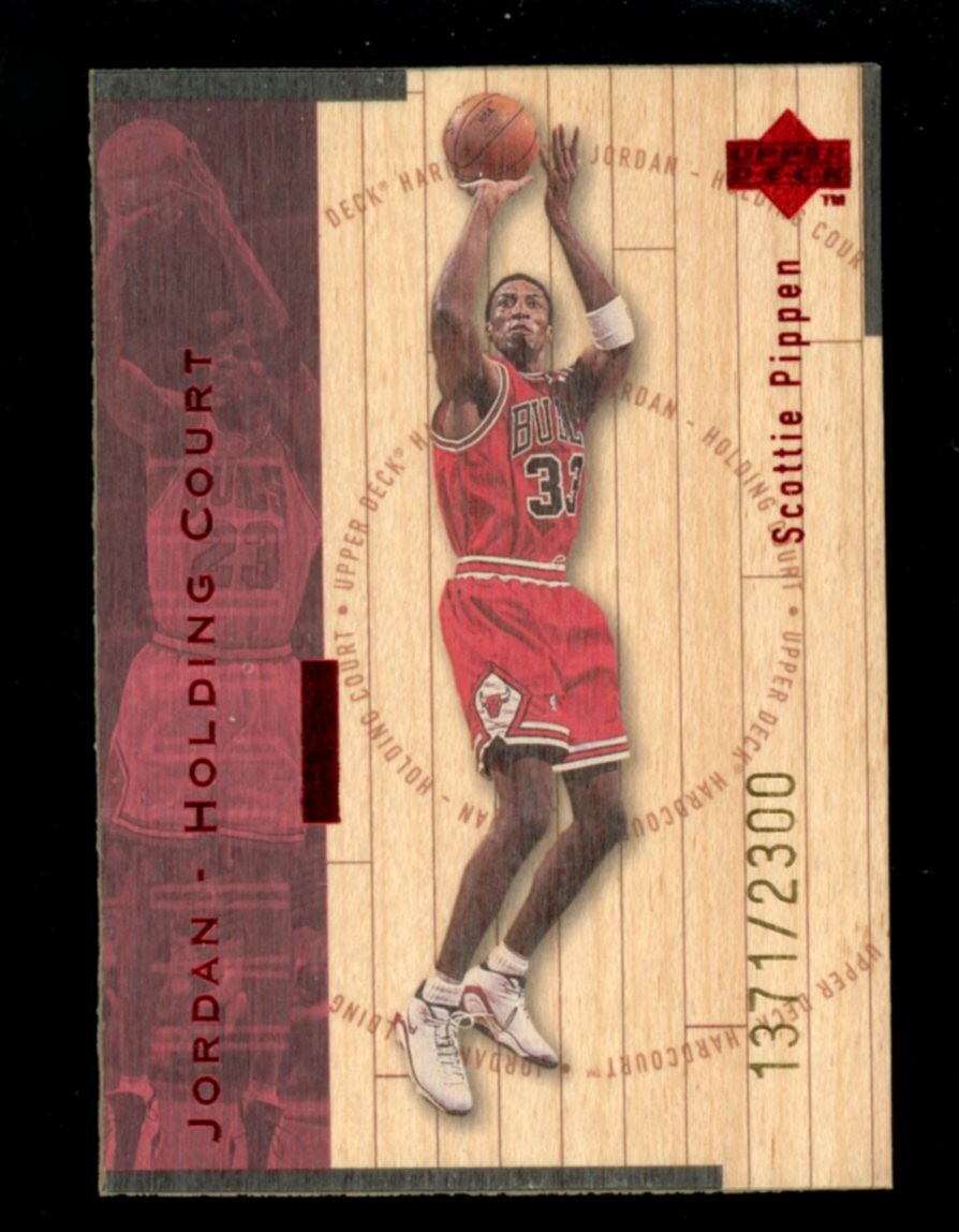 1998 UD Hardcourt Holding Court Red Scottie Pippen Michael Jordan HOF /2300