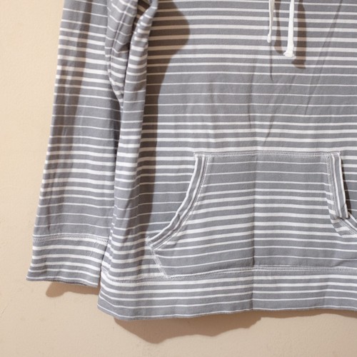 Made for Life Sweatshirt Lightweight Grey/White Cowl Neck Women's M #H27-13 - Picture 3 of 9