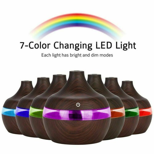 7 Color LED USB Ultrasonic Humidifier Aroma Essential Oil Diffuser Air Purifier - Picture 4 of 17